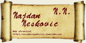Najdan Nešković vizit kartica